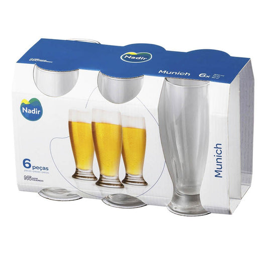 Vasos de Vidrio Nadir Munich 10 oz de 6 Piezas