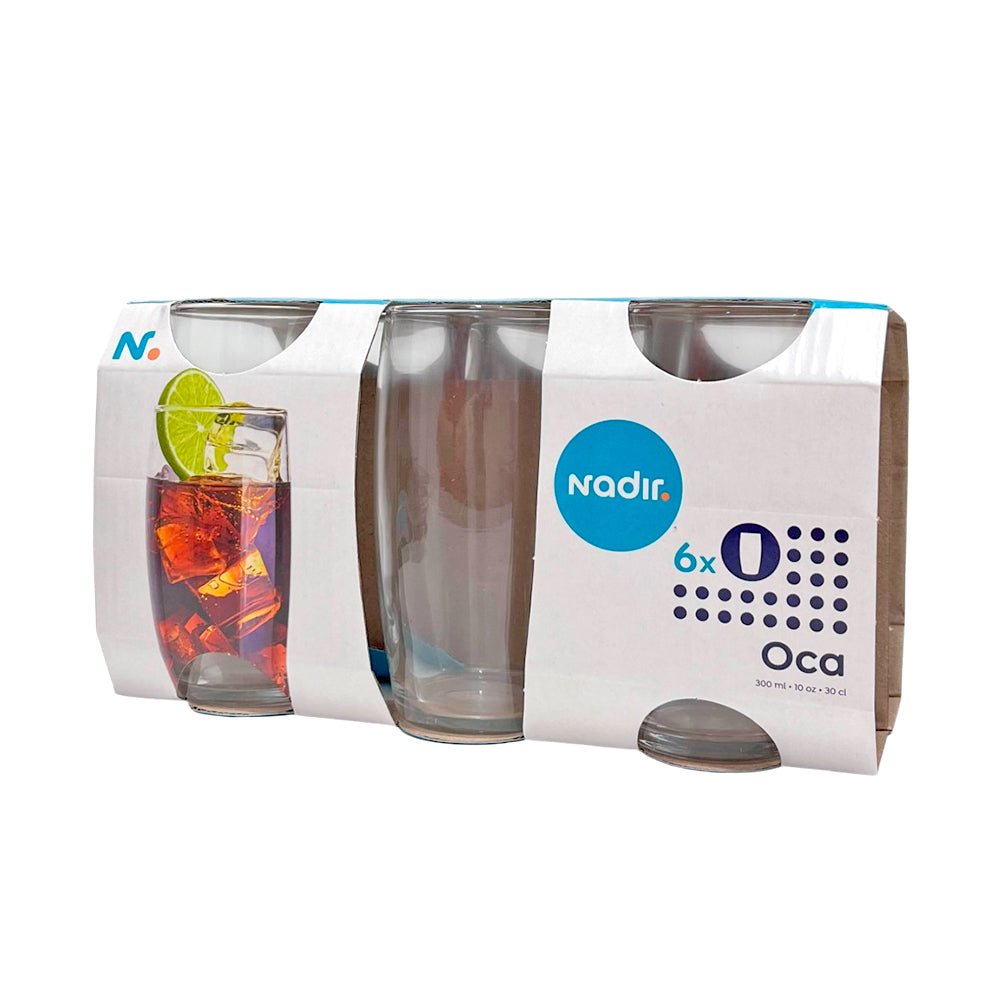 Vasos de Vidrio Nadir Oca – Set de 6 Piezas - Nadir - Titan.com.pa - 7891155054139