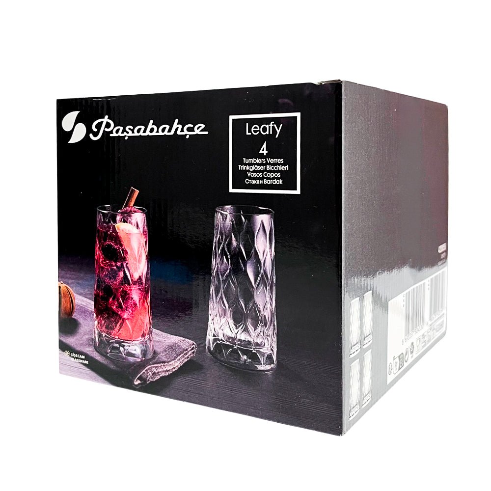 Vasos de Vidrio Pasabahce / Long Leafy / 11 oz / Set de 4 Piezas - Pasabahce - Titan.com.pa - 8693357504530