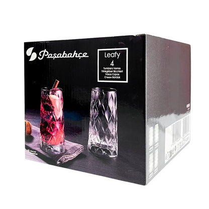 Vasos de Vidrio Pasabahce / Long Leafy / 11 oz / Set de 4 Piezas - Pasabahce - Titan.com.pa - 8693357504530