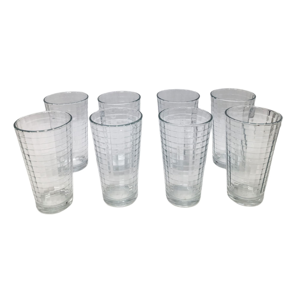 Vasos de Vidrios Long Windowpane 17 oz 10 Piezas
