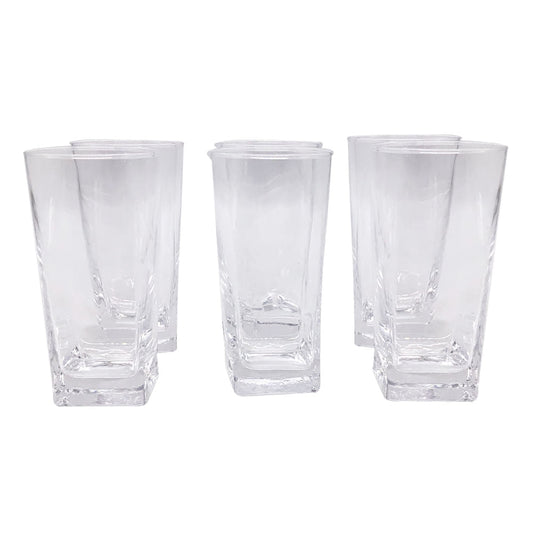 Vasos Pasabahce Carre de Vidrio 10 1/4 oz 6 Piezas