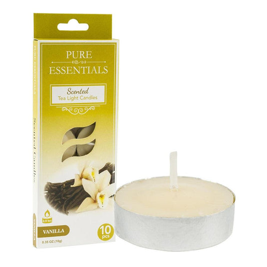 Vela Aromática Tea Light Vainilla 10 Piezas