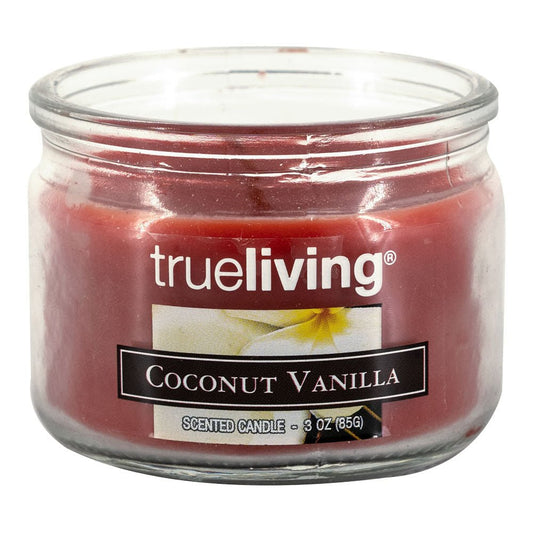 Vela Aromática True Living Coconut Vainilla de 3 oz