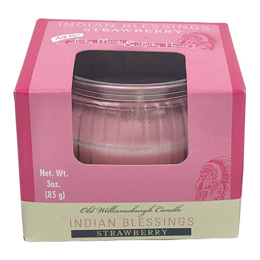 Vela Decorativa Old Williamsburgh Indian Strawberry 3 oz - Rosa