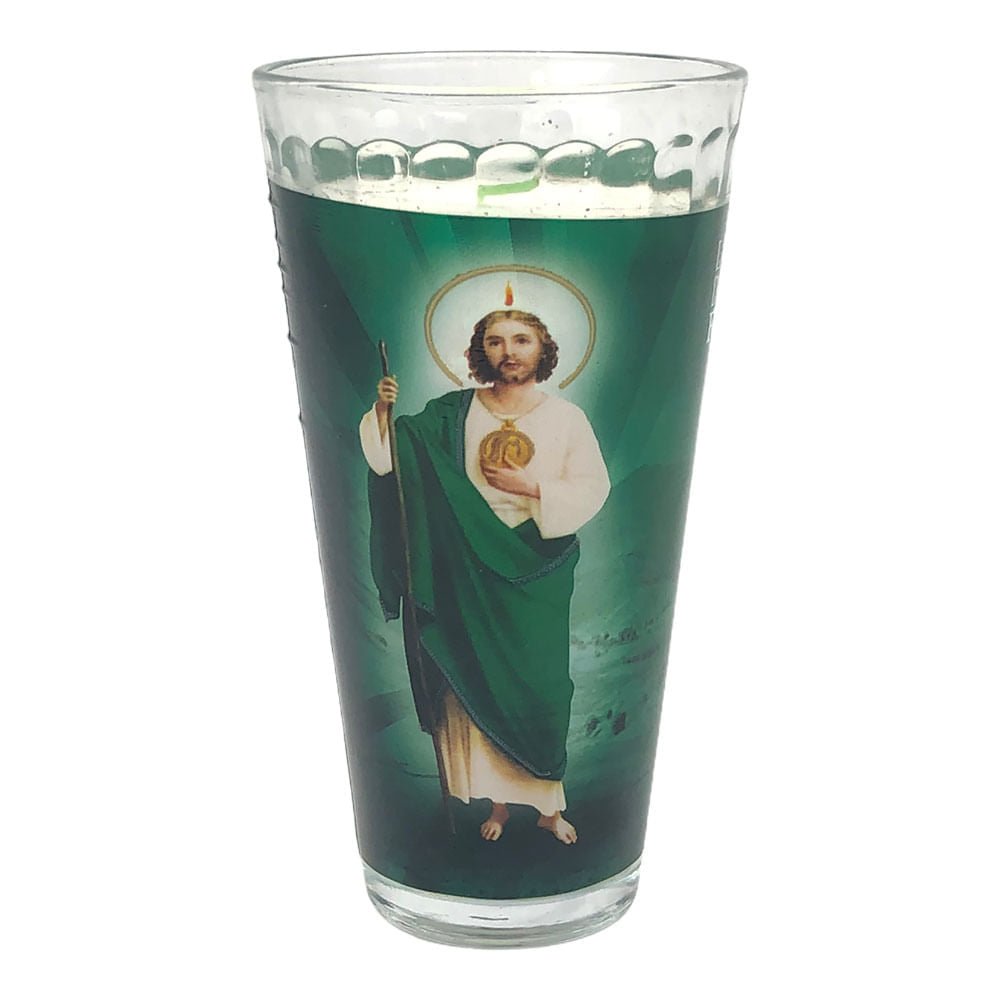 Vela Jc Sales Religiosa San Judas Tadeo con Vaso - Blanco