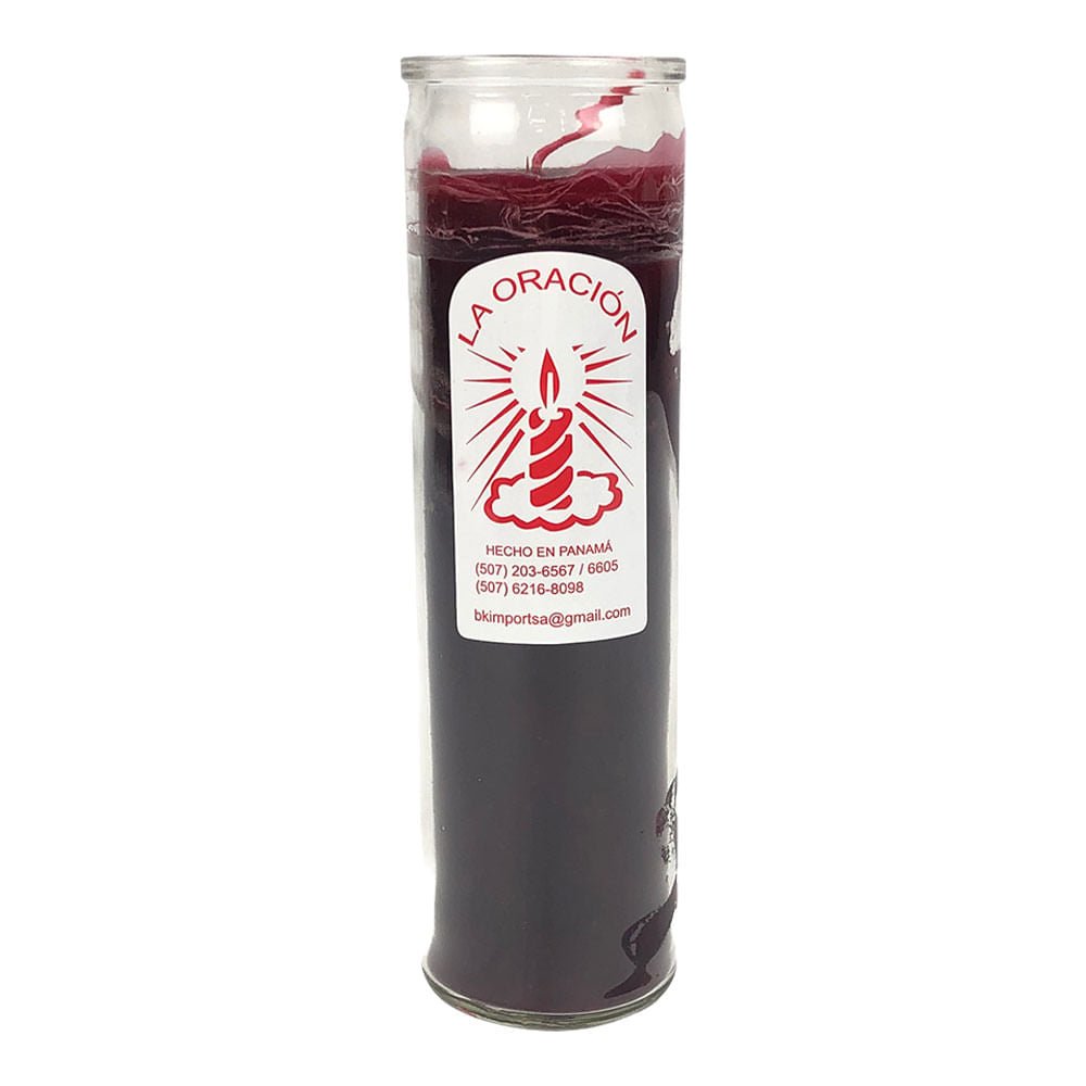 Vela La Oración con Vaso Largo - Rojo