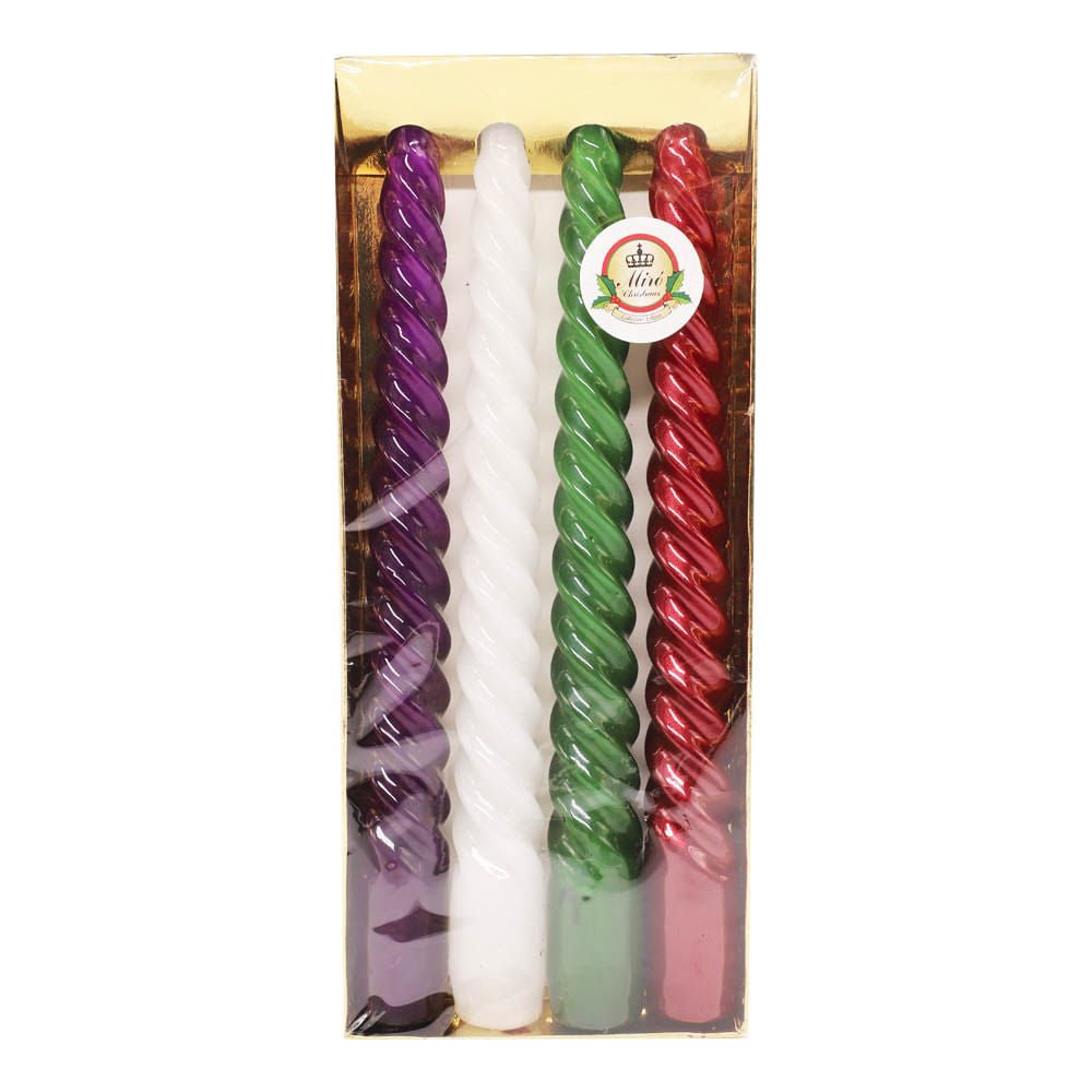 Velas Adviento Navideña Miró Christmas 20 cm 4 Piezas