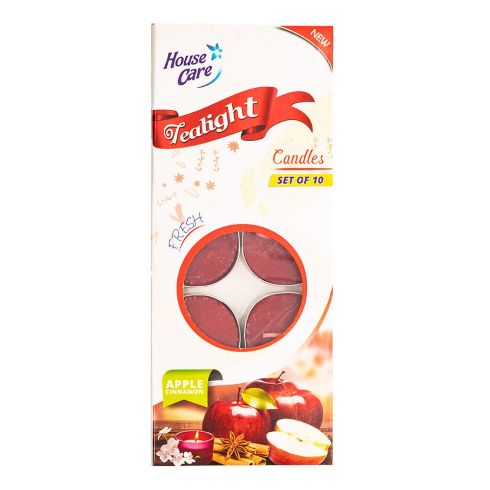 Velas House Care Tealight Con Aroma a Manzana y Canela 10 Piezas