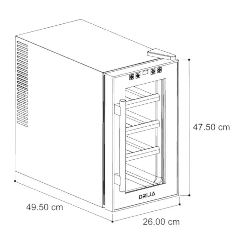 Vinera Termoeléctrica Drija de Mesa Para 8 Botellas - Drija - Titan.com.pa - 7614268758554