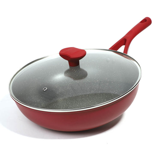 Wok Betty Crocker Aluminio Con Tapa de 30 cm
