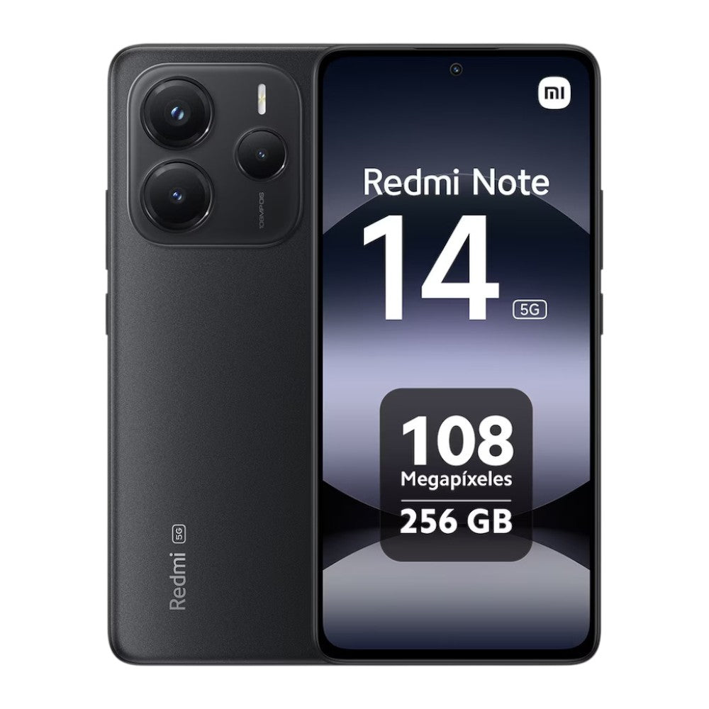 El Xiaomi Redmi Note 14 5G en Titan Panamá. Con cámara 108MP, pantalla AMOLED 120Hz, batería 5110 mAh, carga rápida 45W y procesador Dimensity.