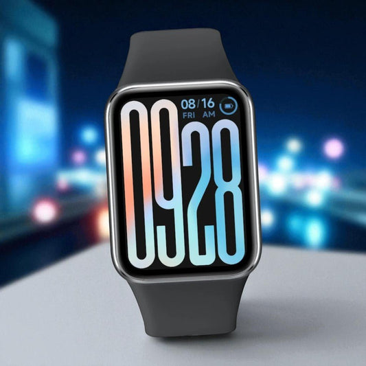 El Xiaomi Smart Band 9 Pro en Titan Panamá. GPS, pantalla AMOLED 1.74 pulg, 150+ modos deportivos y batería que dura hasta 21 días. Resistente al agua 5ATM.