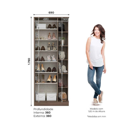 Zapatera Duetto / Henn / Castaño con Espejo - Henn - Titan.com.pa - 7890022088918