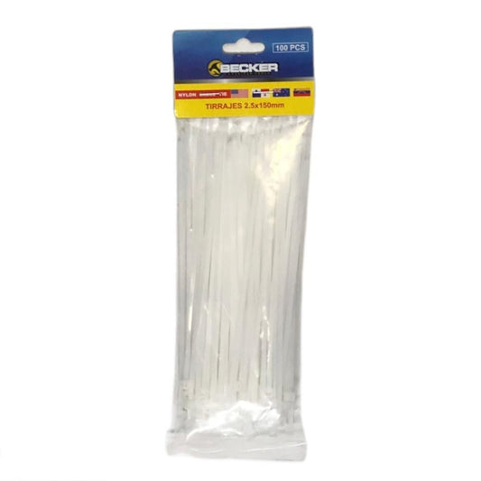 Zuncho Becker 2.5 mm x 150 mm 100 Piezas