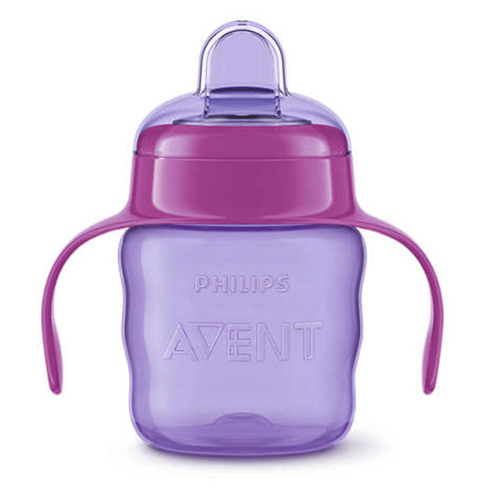 Vaso Boquilla Avent Silicon Con Agarradera Rosado 200 ml