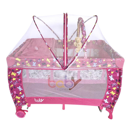 Play Ovalado Con Mosquitero Baby Elegance Mariposa Niña