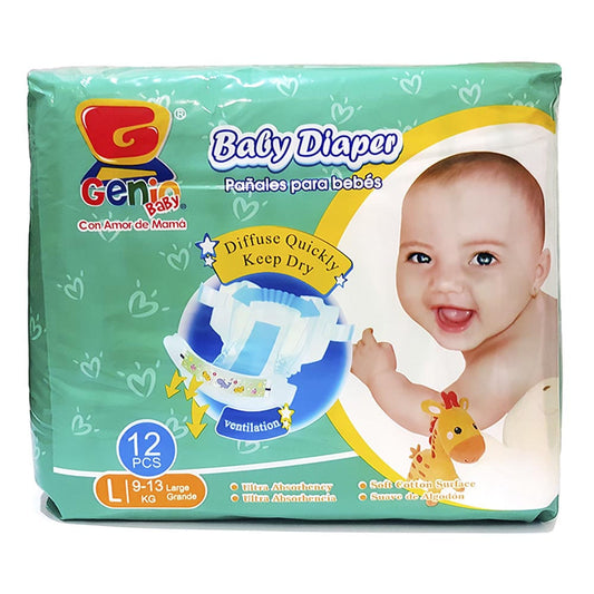 Pañales Desechables Baby Diaper 12 Piezas Large