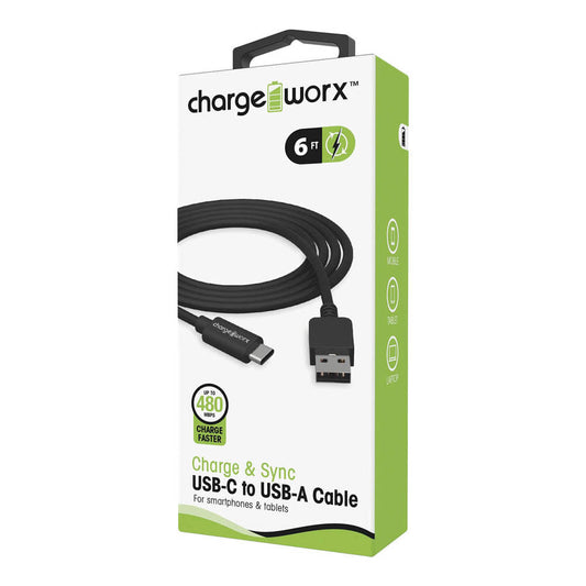 Cable Cargador ChargeWorx Negro