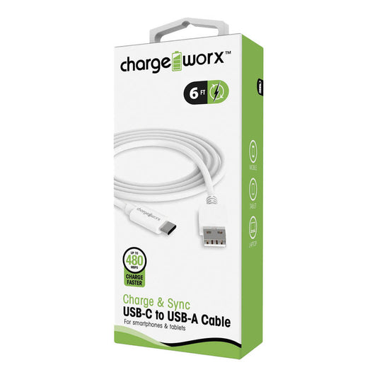 Cable Cargador ChargeWorx Blanco