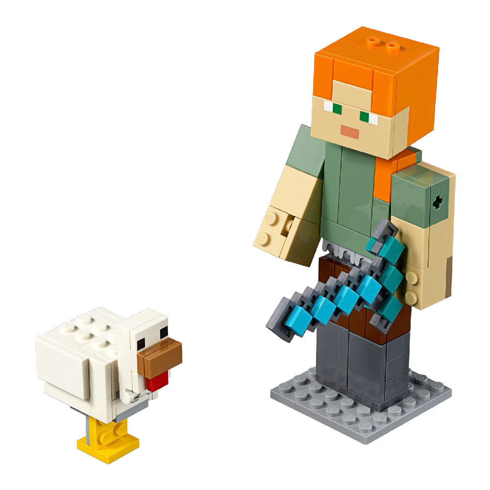 Bloques LEGO® Minecraft BigFig Alex Con Gallina