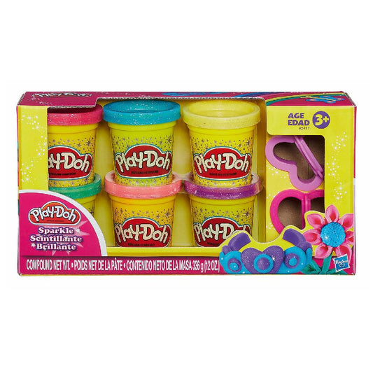 Masilla Play-Doh Masilla Brillante x 6