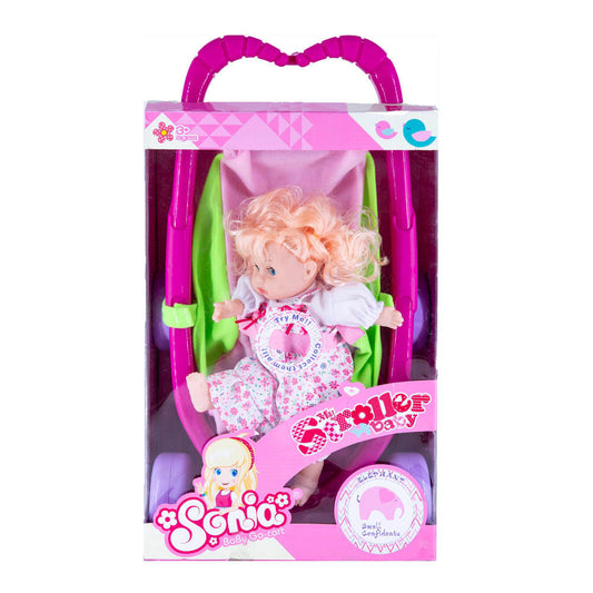 Muñeca Con Cochecito Plástico