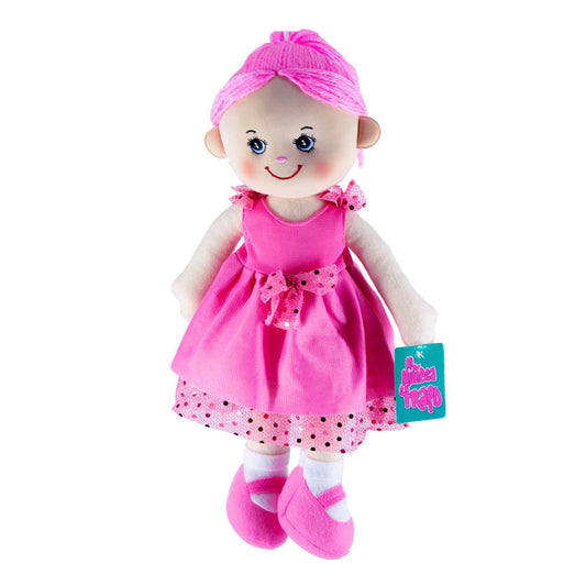 Muñeca De Trapo Bailarina Con Flores