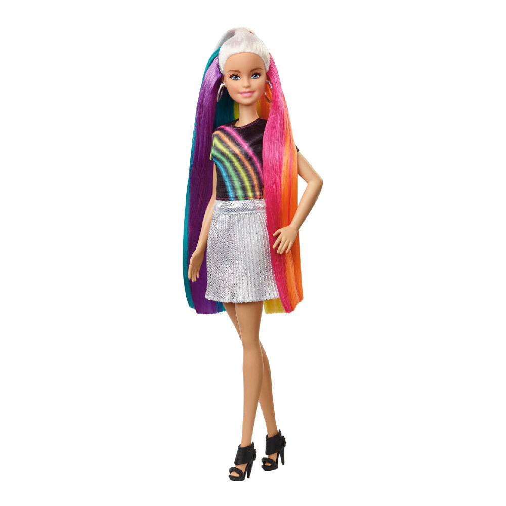 Muñeca Barbie Fashionista Peinados de Arcoíris