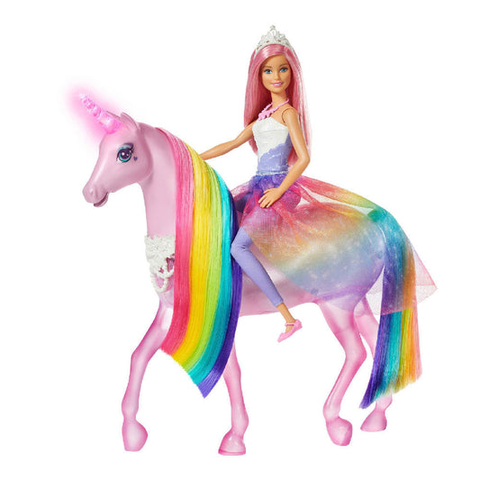 Muñeca Barbie Dreamtopia Unicornio de Luces Mágicas