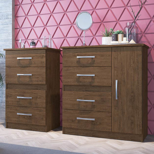 Cómoda Doripel 1 Puerta 4 Gavetas