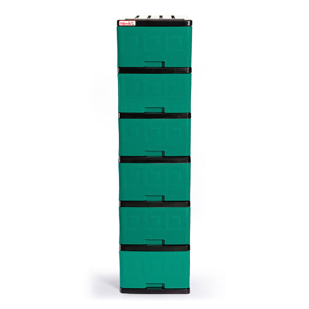 Gavetero Plastimas Verde Oscuro 6 Gavetas