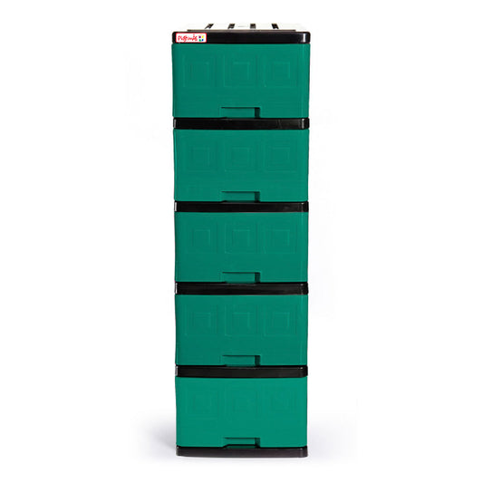 Gavetero Plastimas Verde Oscuro 5 Gavetas