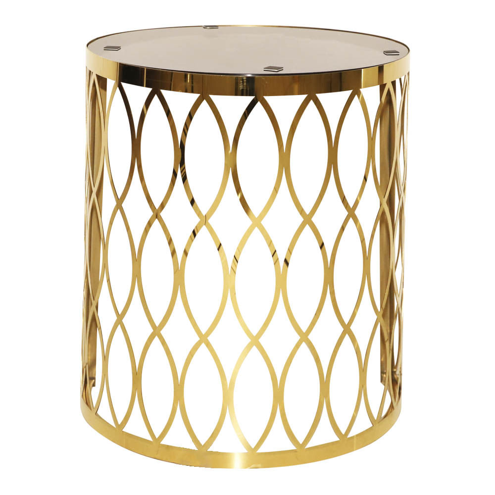 Mesa de Centro con Vidrio Elements Furtniture de Metal 21" x 18"