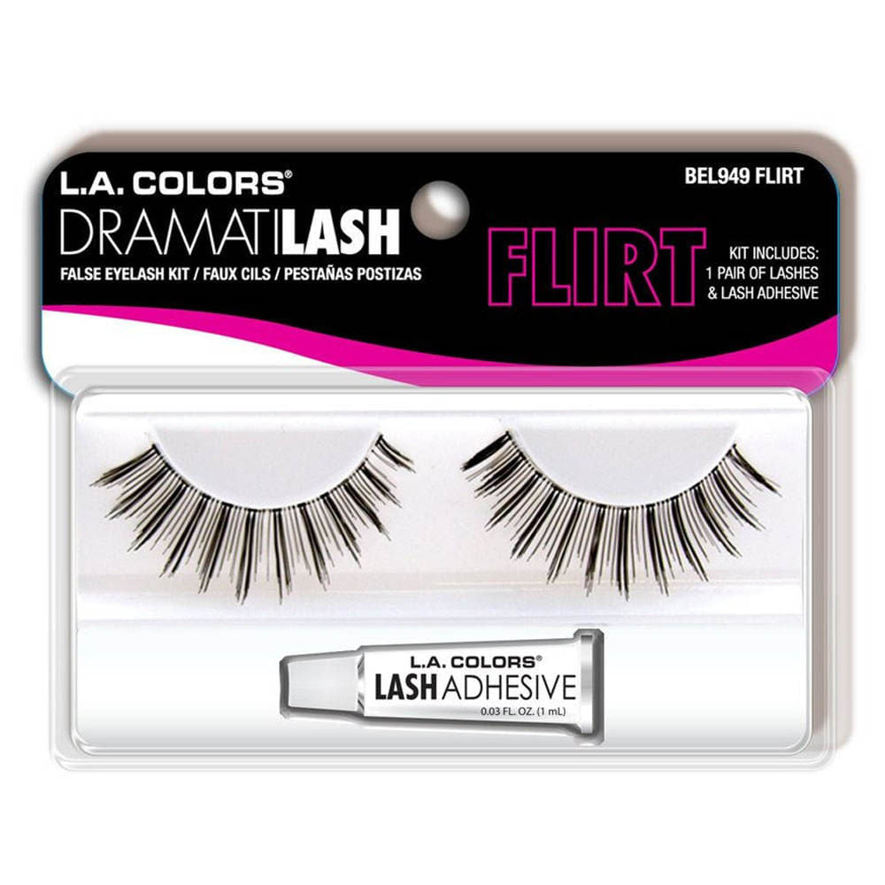 Pestañas Postizas Con Adhesivo LA colors Flirt