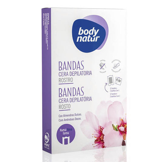 Bandas Depilatorias Body Natur Piel Normal 12 Piezas