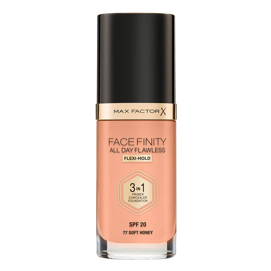 Base Max Factor Face Finity All Day Flawless 3en1 Foundation Soft Honey 7982