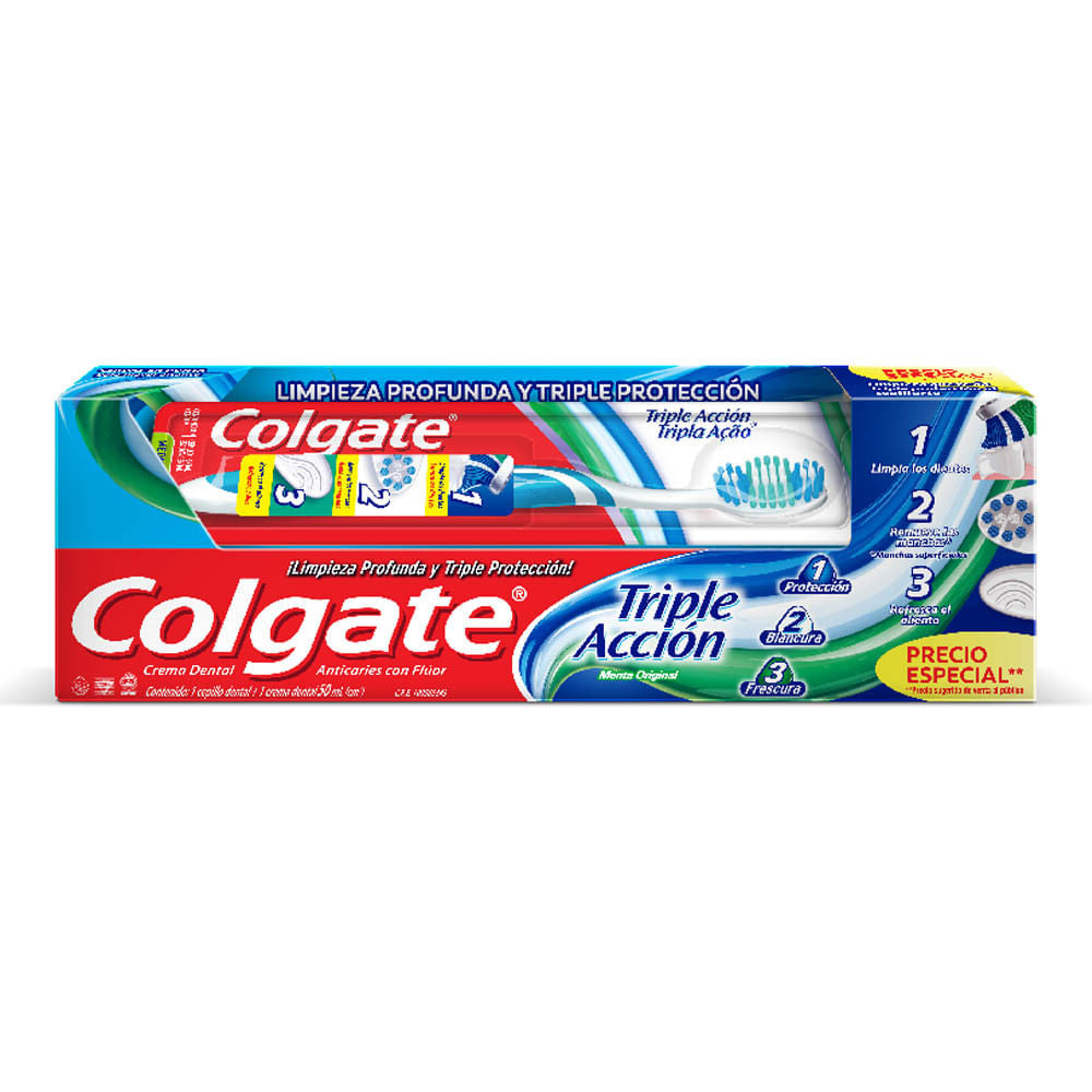 Cepillo Dental Colgate Triple Acción Twister 50 ml