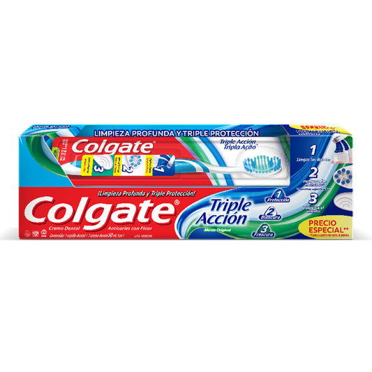 Cepillo Dental Colgate Triple Acción Twister 50 ml