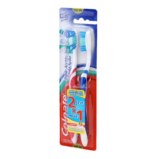 Cepillo Dental Colgate Triple Acción Mediano 2 x 1