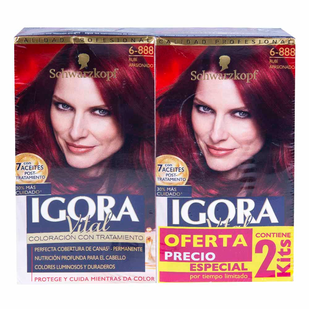 Igora Vital 2 Tintes Rubí Apasionado
