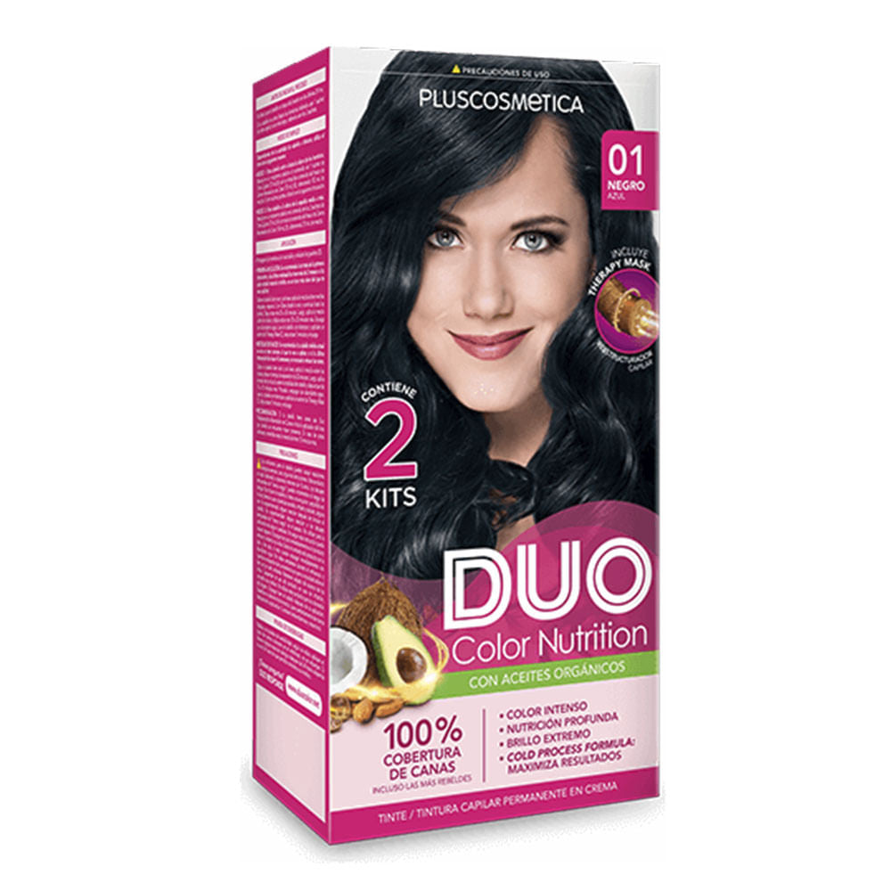 Tinte Duo Kit Color Cream 1 Negro Azul