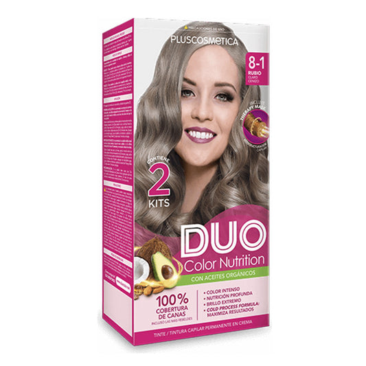 Tinte Duo Kit Color Cream 8-1 Rubio Claro Cenizo