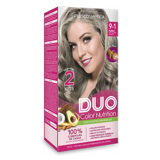 Tinte Duo Kit Color Cream 9-1 Rubio muy Claro Cenizo