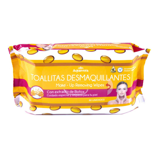 Toallas Desmaquillante Aquavera Pepino 80 Piezas