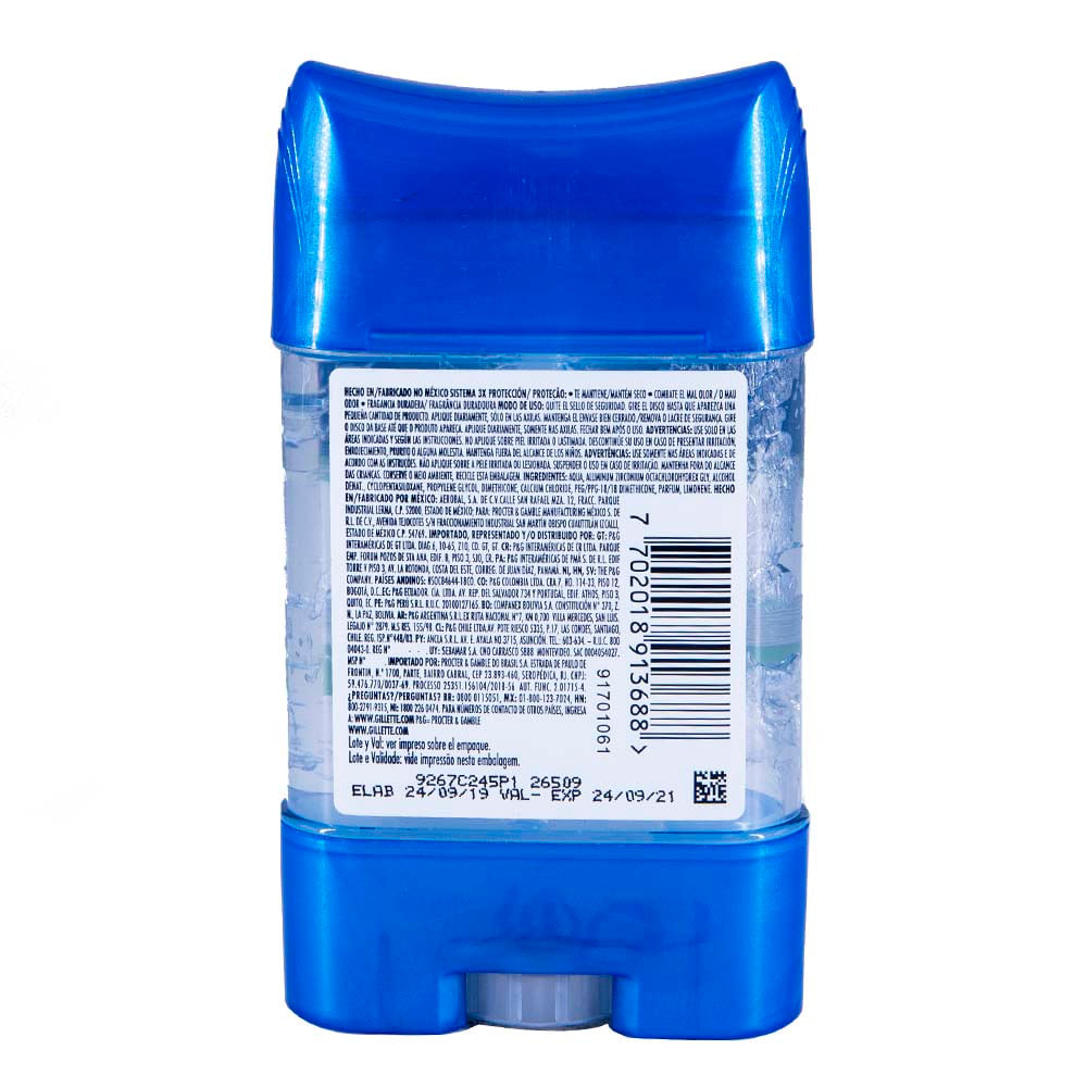 Desodorante Gillette Gel Power Rush 82 g