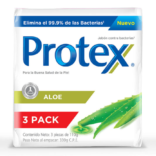 Jabón Protex Aloe 110 g 3 Piezas