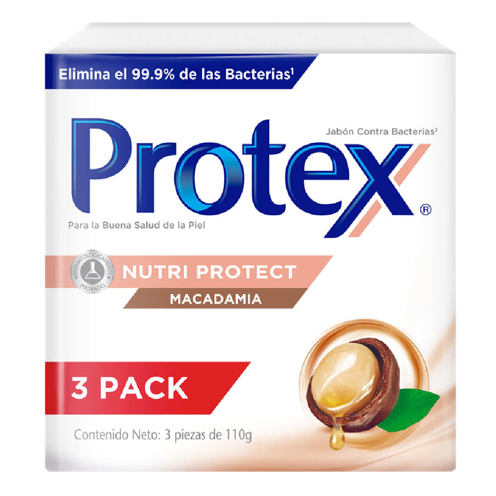 Jabón Protex Macadamia 110 g 3 Piezas