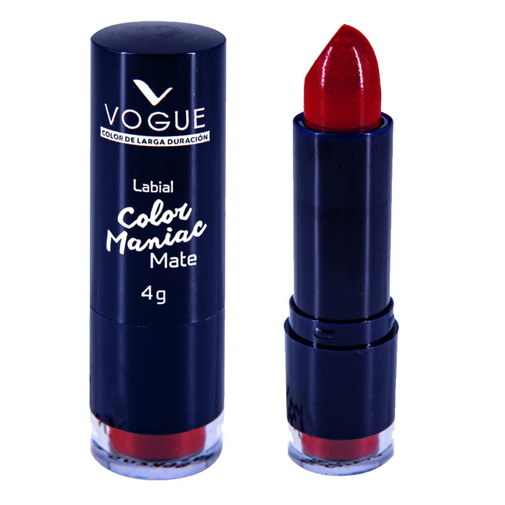 Labial En Barra Vogue Color Manic Rojo Puro
