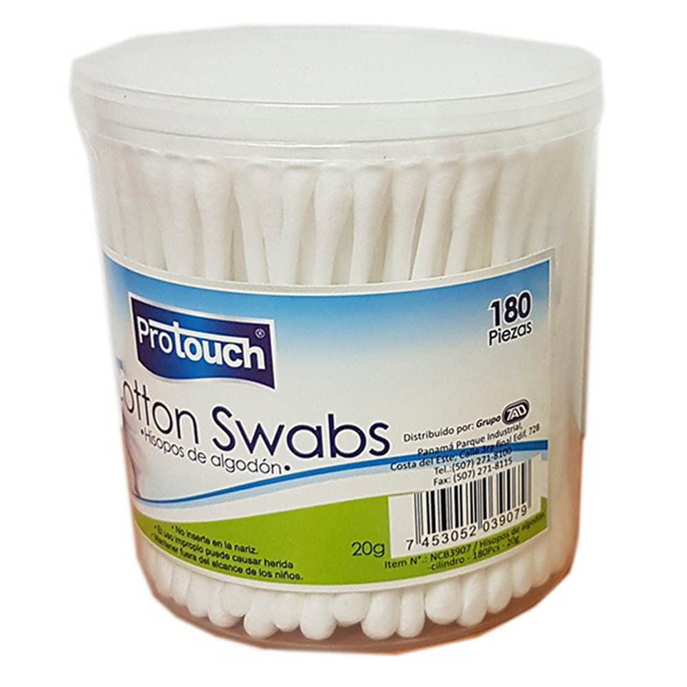 Palillos de Algodón Protouch de 180 Piezas